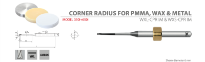Corner Radius - PMMA, Wax & Metal