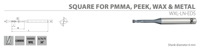 Square - PMMA, Peek, Wax & Metal
