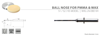 Ball Nose - PMMA & Wax